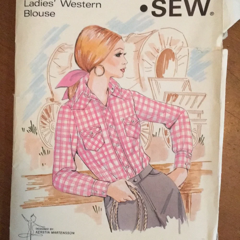 💥3/20💥Kwik Sew Pattern Laddies’ Western Blouse #453 - Picture 2 of 5